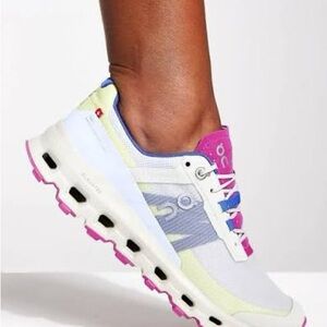 On Running Women's White and Pink Athletic Shoes